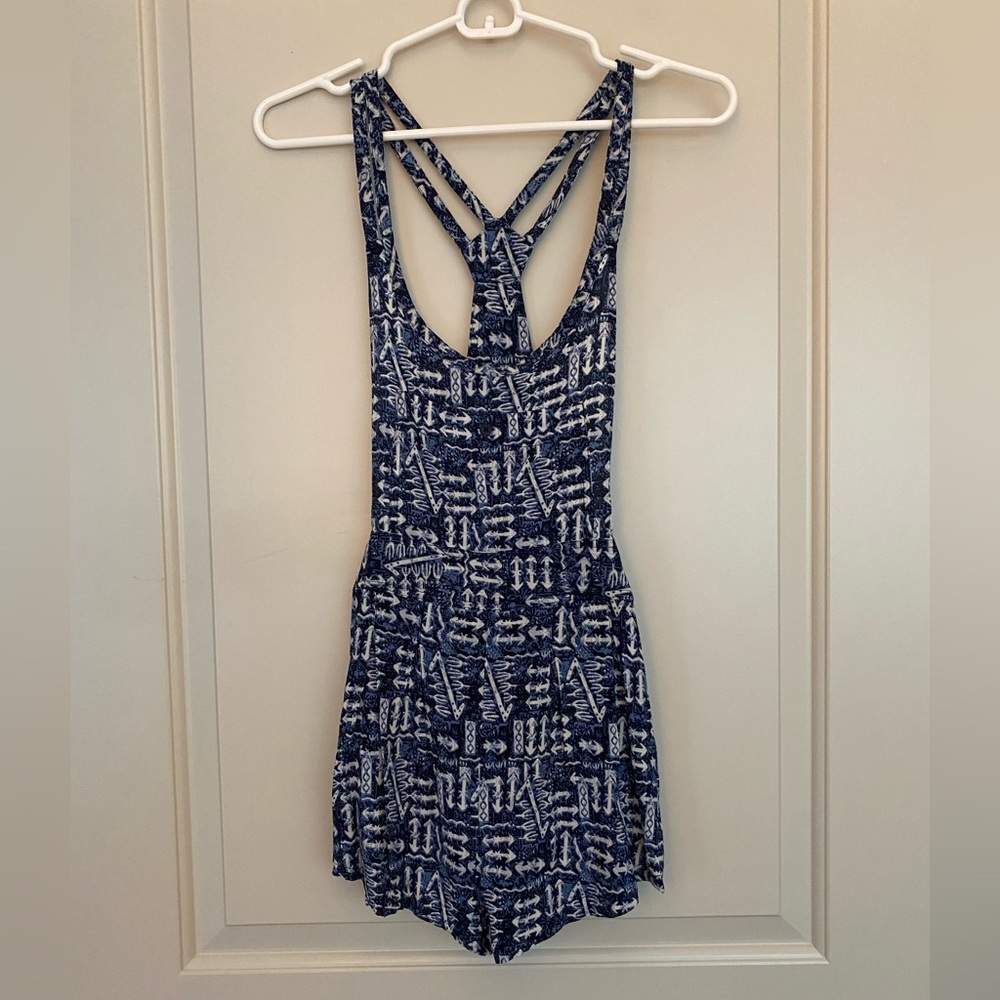Blue and White Mini Romper